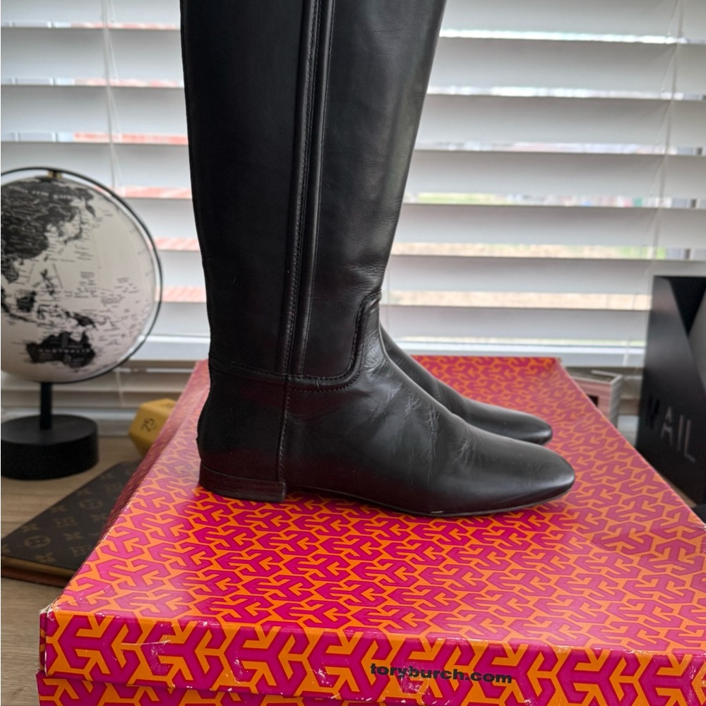 Tory Burch Black Leather Women's Boots